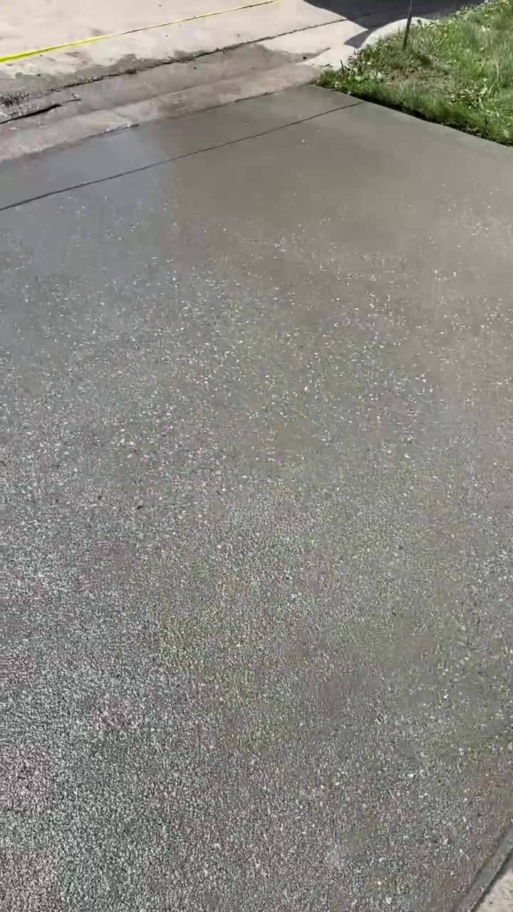 Close view of a sandblast finish concrete surface